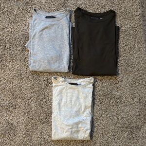 Banana Republic Men'sTrio Short Sleeve Shirts - Green, Gray, Cream